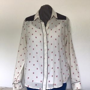 Mossimo Floral Western Shirt